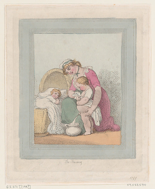 Thomas Rowlandson:The Nursery 1799?-16x12"(A3) Poster