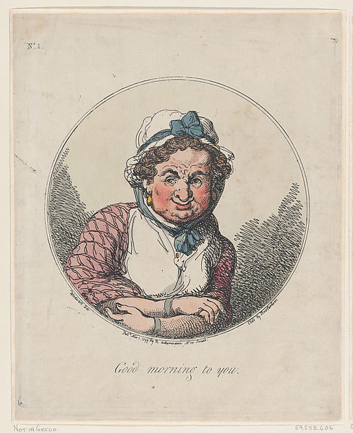 Thomas Rowlandson , After George Moutard Woodward:Good Morni-16x12"(A3) Poster