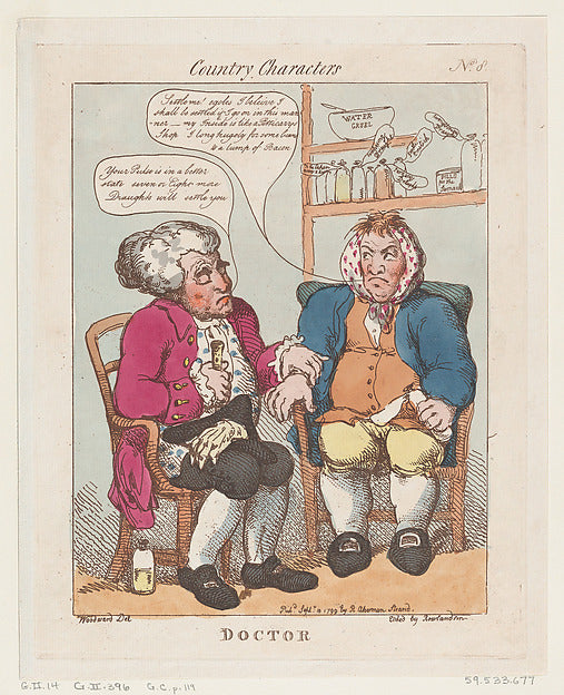 Thomas Rowlandson , After George Moutard Woodward:Doctor Sep-16x12"(A3) Poster