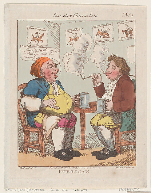 Thomas Rowlandson , After George Moutard Woodward:Publican A-16x12"(A3) Poster
