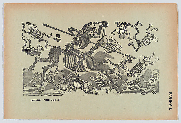 José Guadalupe Posada:Page 1: The calavera of Don Quijote fr-16x12"(A3) Poster