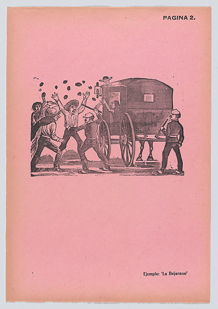 José Guadalupe Posada:Page 2: a coach being held up from '36-16x12"(A3) Poster