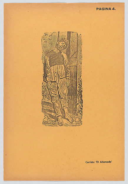 José Guadalupe Posada:Page 4: a man hung by a rope from '36 -16x12"(A3) Poster
