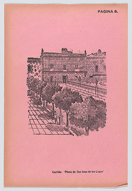 José Guadalupe Posada:Page 6: the Plaza of San Juan de los L-16x12"(A3) Poster