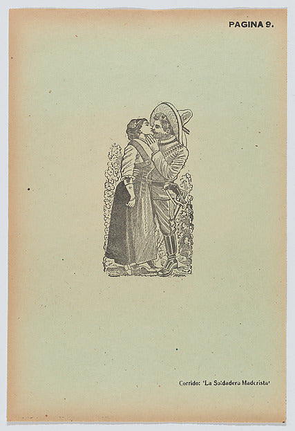 José Guadalupe Posada:Page 9: a man and woman kissing from '-16x12"(A3) Poster