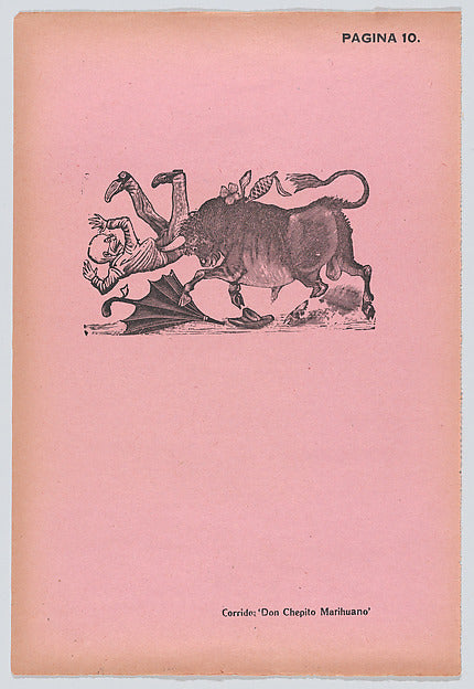 José Guadalupe Posada:Page 10: Don Chepito being gored by a -16x12"(A3) Poster