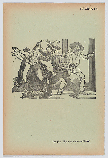 José Guadalupe Posada:Page 17: a son murdering his mother fr-16x12"(A3) Poster
