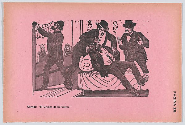 José Guadalupe Posada:Page 26: a professor being stabbed to -16x12"(A3) Poster