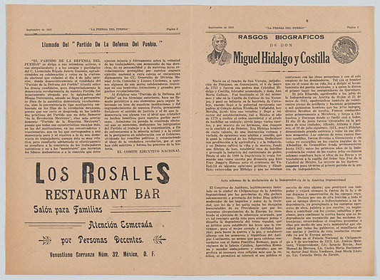 :Bi-fold pages printed back and front from 'La prensa del pu-16x12"(A3) Poster