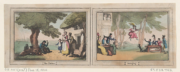 Thomas Rowlandson , After George Moutard Woodward:The Tinker-16x12"(A3) Poster