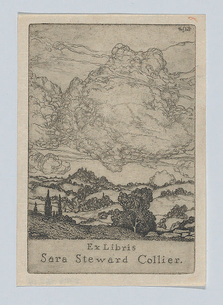 Ernest Haskell:Ex Libris Sara Steward Collier 1900-1925-16x12"(A3) Poster