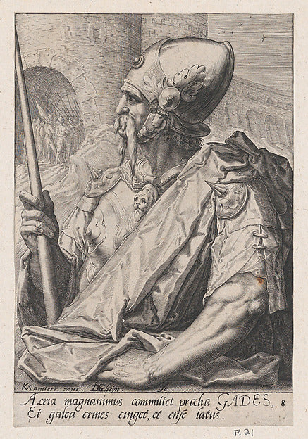 Jacques de Gheyn II , after Karel van Mander I:Gad from The -16x12"(A3) Poster