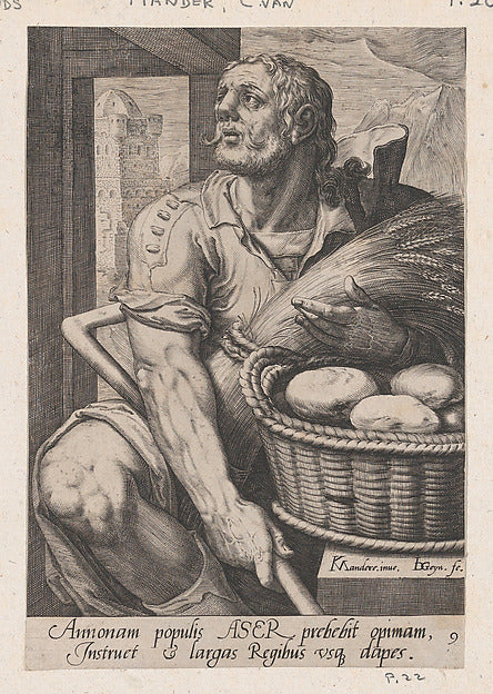 Jacques de Gheyn II , after Karel van Mander I:Asher from Th-16x12"(A3) Poster