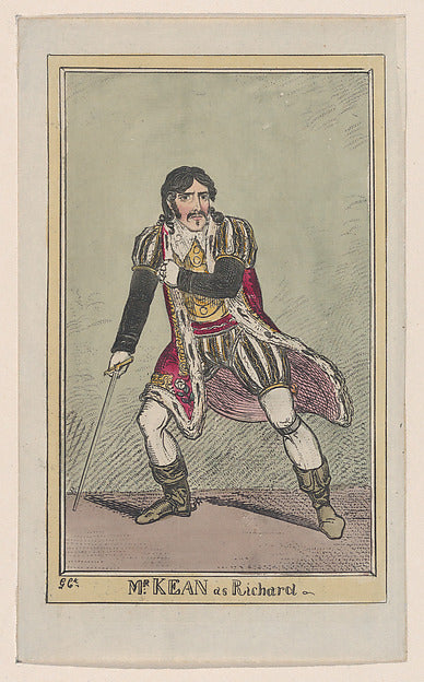 George Cruikshank:Edmund Kean as Richard III c1814-16x12"(A3) Poster