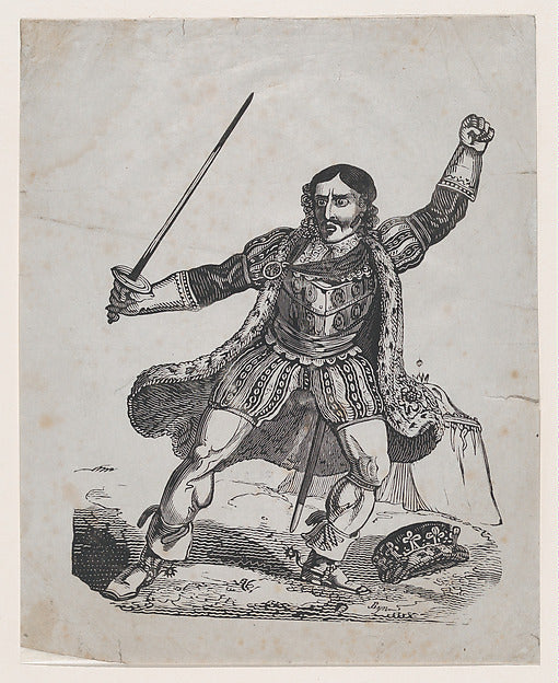 Possibly by John Byrne:Edmund Kean as Richard III 1815–33-16x12"(A3) Poster