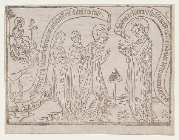The Bridegroom Offering a Crown to the Bride from a Canticum C,  Poster Print Wall Art