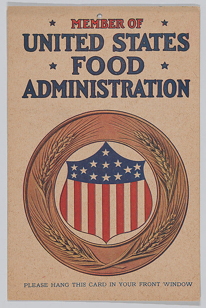 :Member of the United States Food Administration c1917-16x12"(A3) Poster