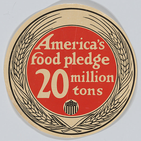 Anonymous:America's food pledge c1917-16x12"(A3) Poster