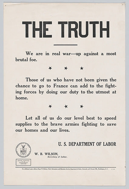 Anonymous:The Truth c1917-16x12"(A3) Poster