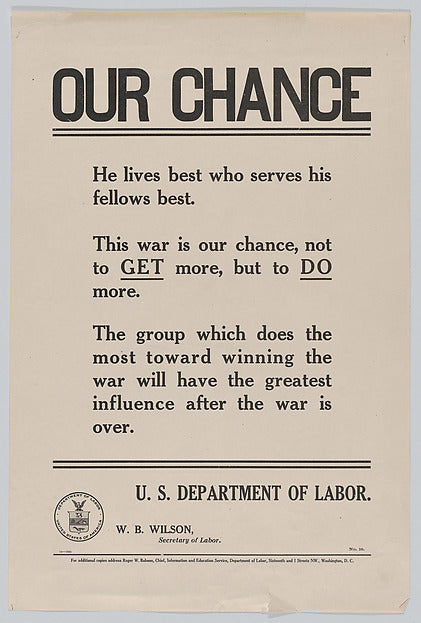 :Our chance c1917-16x12"(A3) Poster