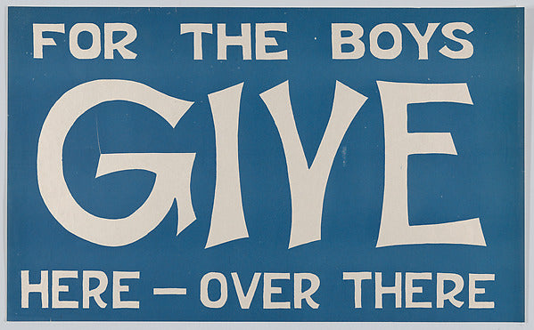Anonymous:Give c1917-16x12"(A3) Poster