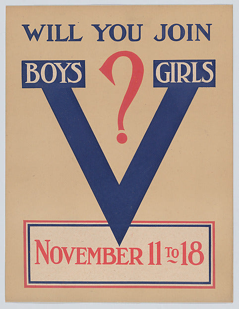Anonymous:Will you join? c1917-16x12"(A3) Poster
