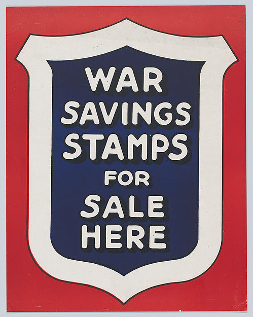 Anonymous:War savings stamps for sale here c1917-16x12"(A3) Poster