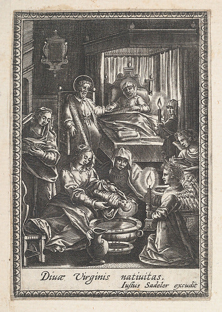 Anonymous:The Birth of the Virgin 1590–c1620-16x12"(A3) Poster
