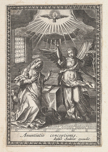Anonymous:The Annunciation 1590–c1620-16x12"(A3) Poster