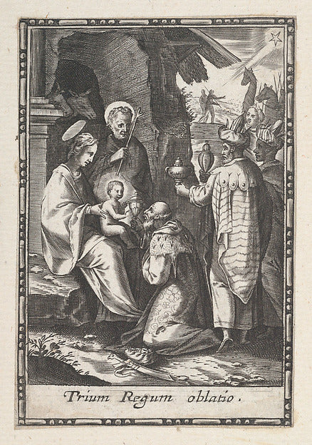 Anonymous:Adoration of the Magi 1590–c1620-16x12"(A3) Poster