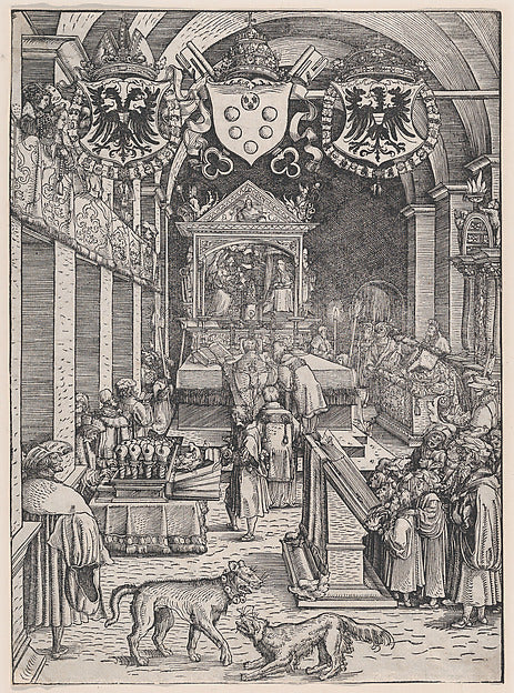 Hans Weiditz the Younger:Maximilian I Hearing Mass c1515-16x12"(A3) Poster