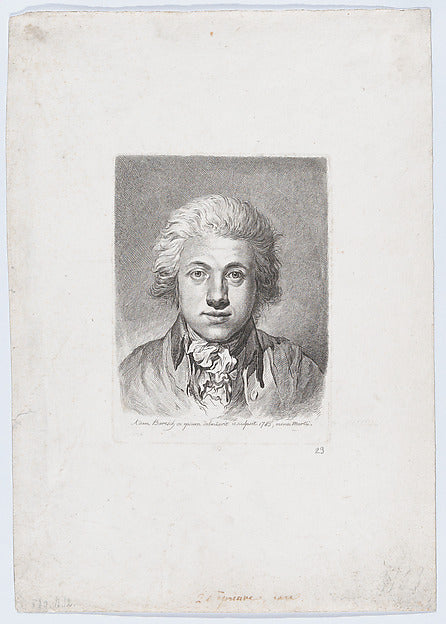 Adam von Bartsch:Self-Portrait 1785-16x12"(A3) Poster