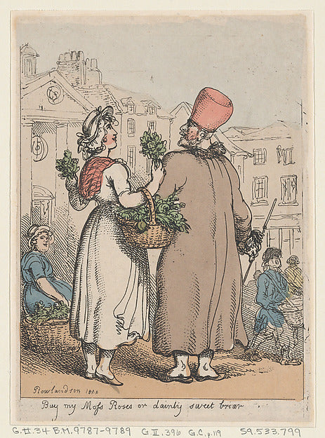Thomas Rowlandson:Buy My Moss Roses or Dainty Sweetbriar 181-16x12"(A3) Poster