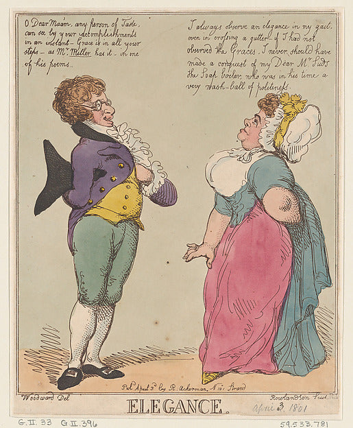 Thomas Rowlandson:Elegance April 3, 1801-16x12"(A3) Poster