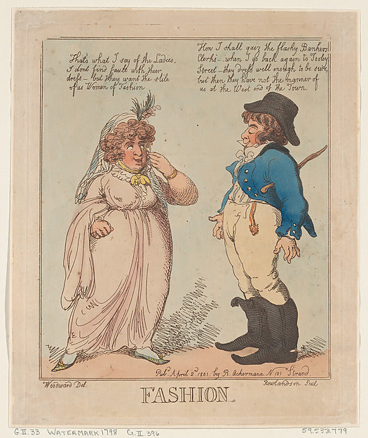 Thomas Rowlandson:Fashion April 2, 1801-16x12"(A3) Poster