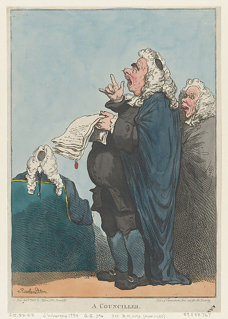 A Counciller [sic] January 1, 1801-Thomas Rowlandson ,16x12"(A3)Poster