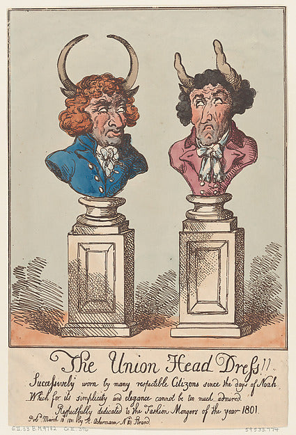Thomas Rowlandson:The Union Head Dress!! March 18, 1801-16x12"(A3) Poster