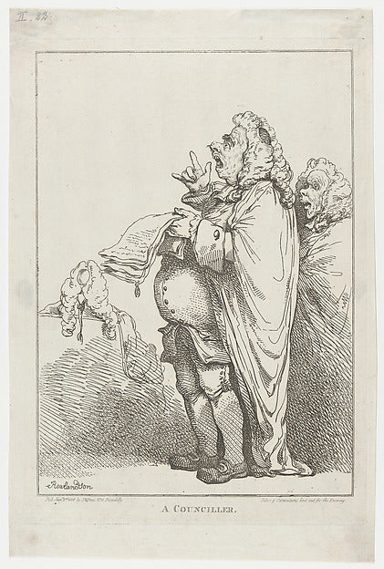 Thomas Rowlandson:A Counciller [sic] January 1, 1801-16x12"(A3) Poster