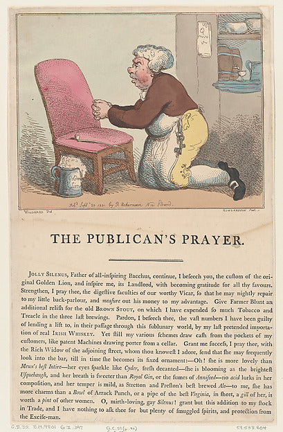 After George Moutard Woodward:The Publican's Prayer Septembe-16x12"(A3) Poster