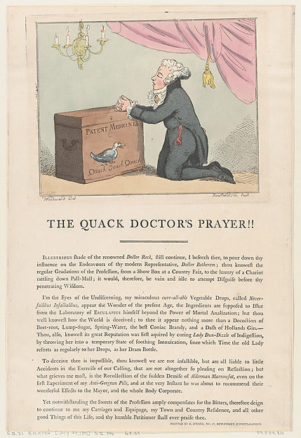 After George Moutard Woodward:The Quack Doctor's Prayer!! Ju-16x12"(A3) Poster