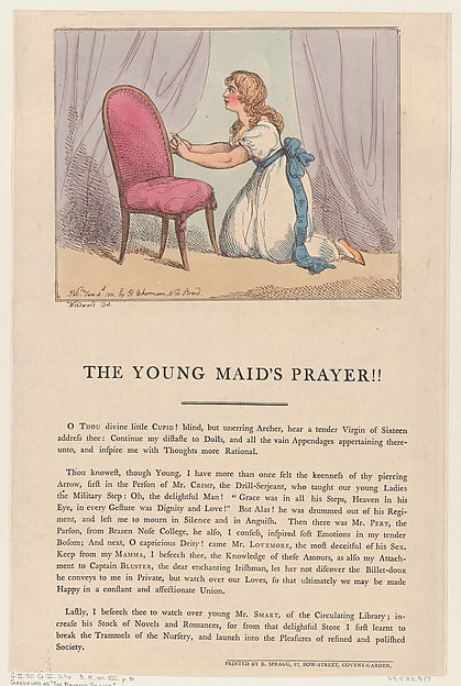 After George Moutard Woodward:The Young Maid's Prayer!! June-16x12"(A3) Poster