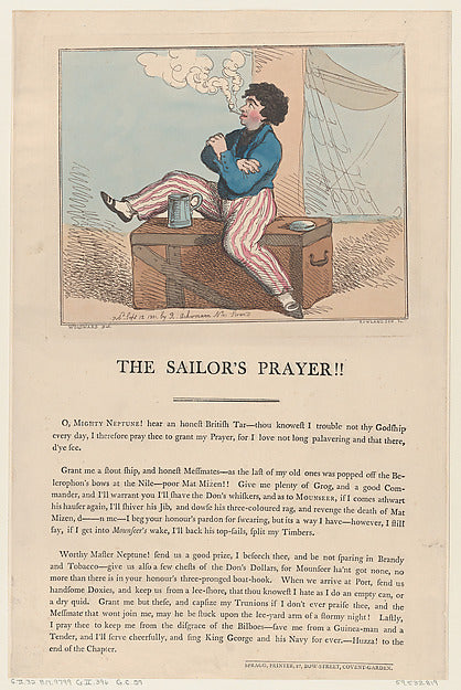 After George Moutard Woodward:The Sailor's Prayer!! Septembe-16x12"(A3) Poster