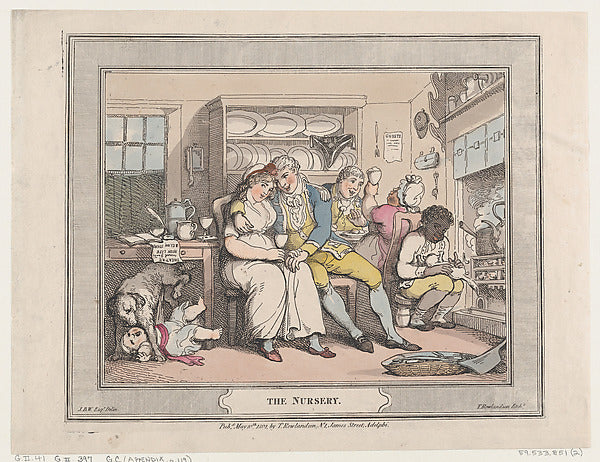 Thomas Rowlandson:The Nursery May 10, 1802-16x12"(A3) Poster