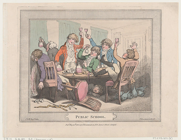 Thomas Rowlandson:Public School May 10, 1802-16x12"(A3) Poster