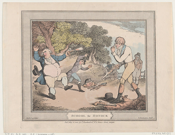 Thomas Rowlandson:School for Honour May 10, 1802-16x12"(A3) Poster