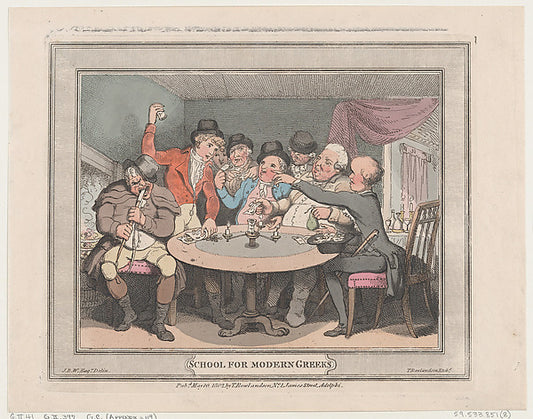 Thomas Rowlandson:School for Modern Greeks May 10, 1802-16x12"(A3) Poster