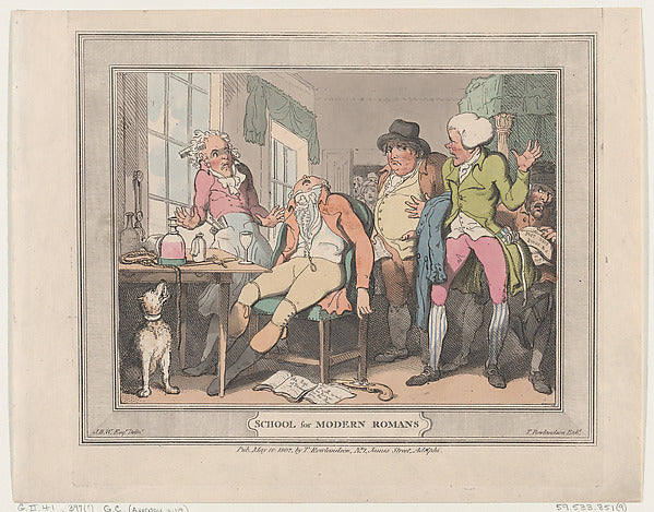 Thomas Rowlandson:School for Modern Romans May 10, 1802-16x12"(A3) Poster