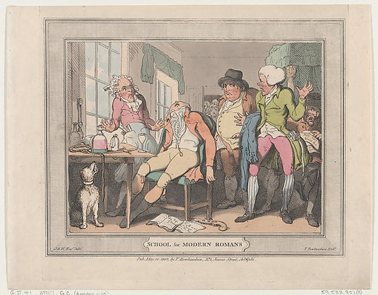 Thomas Rowlandson:School for Modern Romans May 10, 1802-16x12"(A3) Poster
