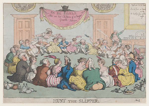 Thomas Rowlandson:Hunt The Slippers 1802-16x12"(A3) Poster