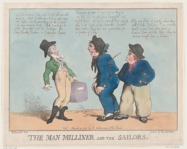 Thomas Rowlandson , After George Moutard Woodward:The Man Mi-16x12"(A3) Poster